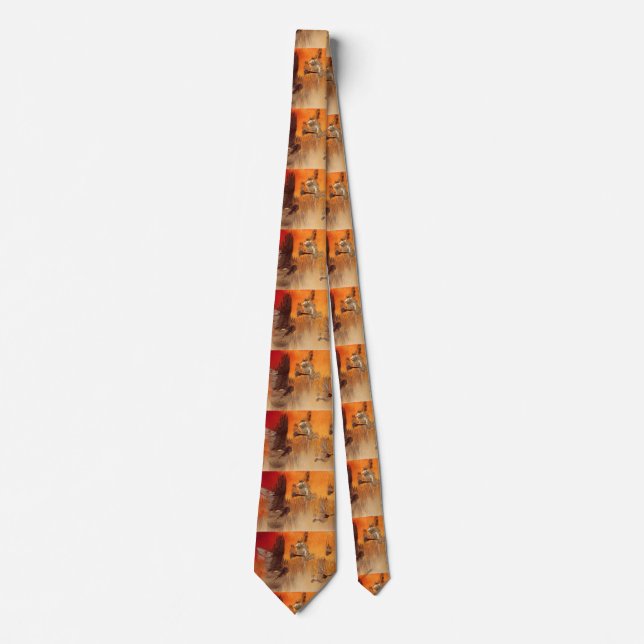 Winged light bulbs neck tie (Front)