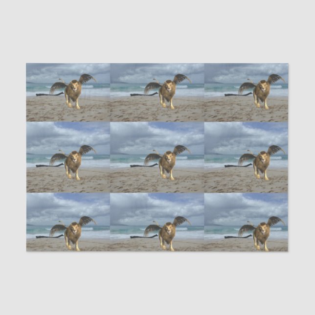 winged-lion-10 tissue paper (Front)