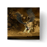 Winged Lioness  Button