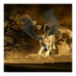 Winged Lioness  Poster Print