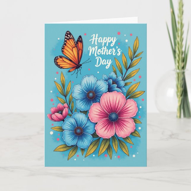Winged Mothers Day Beauty Card (Front)