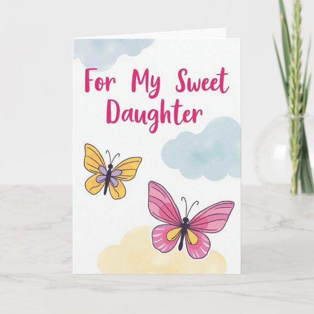 Winged Mothers Day Daughter Card (Front)