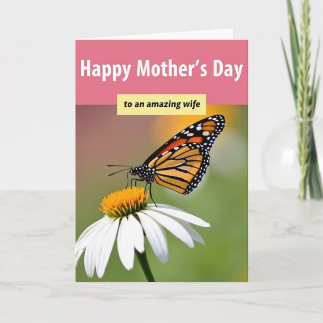 Winged Mothers Day Message Card (Front)