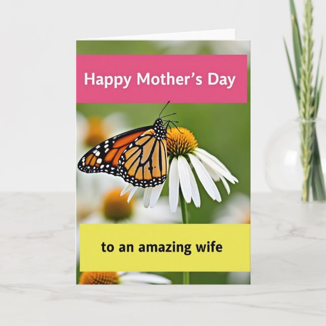 Winged Mothers Day Nature Card (Front)