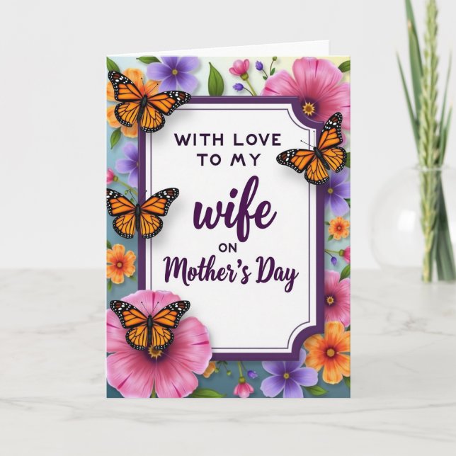 Winged Mothers Day Wife Card (Front)