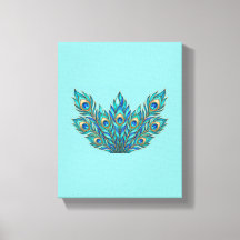 Winged Peacock Feather Fan Gold Eyes