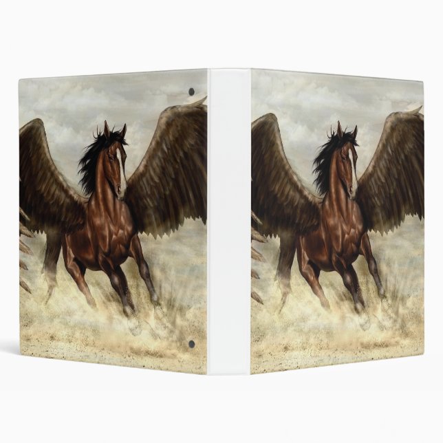 Winged Pegasus   3 Ring Binder (Background)