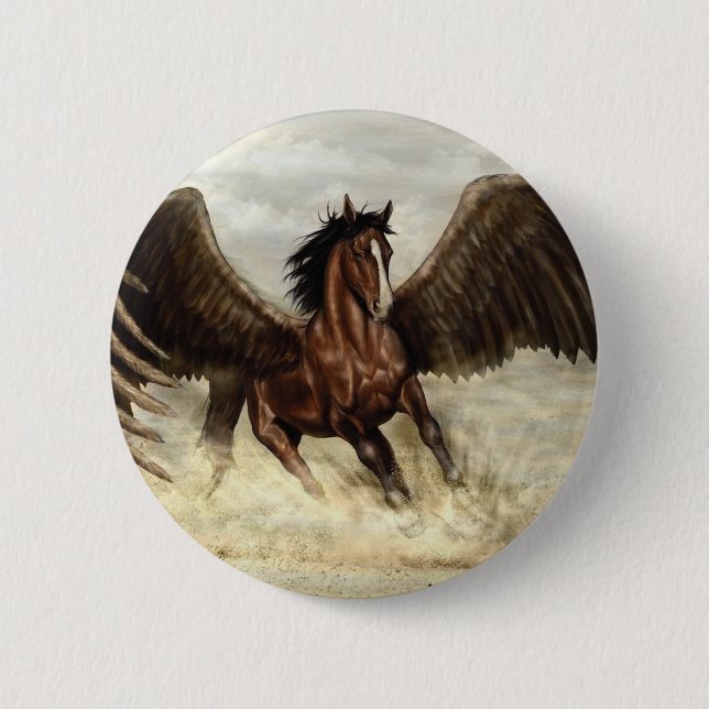 Winged Pegasus  Button (Front)
