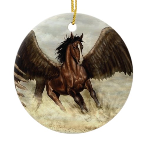 Winged Pegasus  Ceramic Ornament