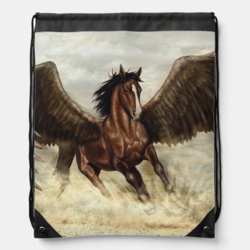 Winged Pegasus   Drawstring Bag