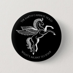 Winged Pegasus: Inspirational Greek Mythology Button