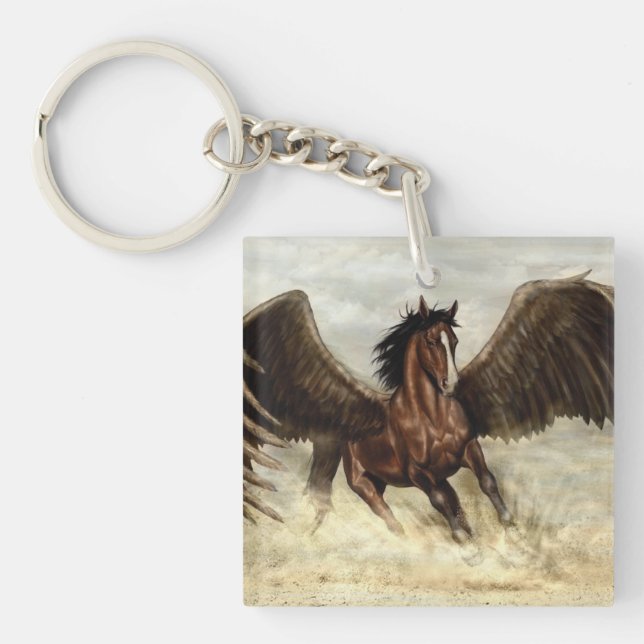 Winged Pegasus   Keychain (Front)