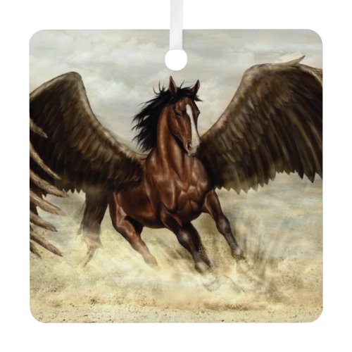 Winged Pegasus  Metal Ornament