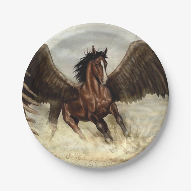 Winged Pegasus   Paper Plates (Front)