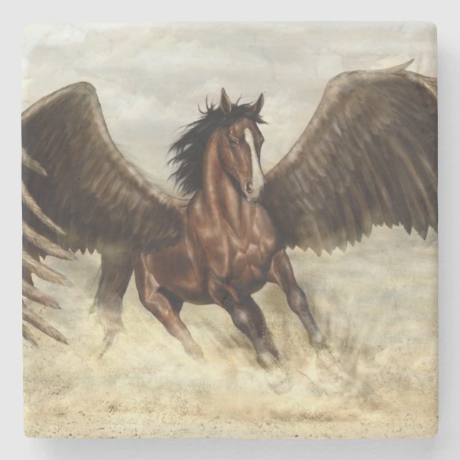 Winged Pegasus   Stone Coaster (Front)