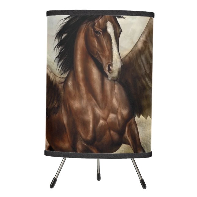 Winged Pegasus   Tripod Lamp (Front)