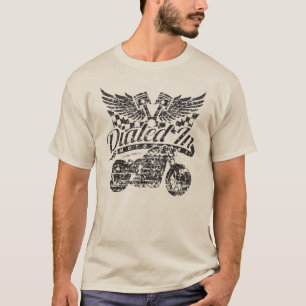 Winged Piston Racing Motorcycle Chopper Shirt