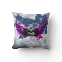 Winged Protection Eye – Round Intention Keychain