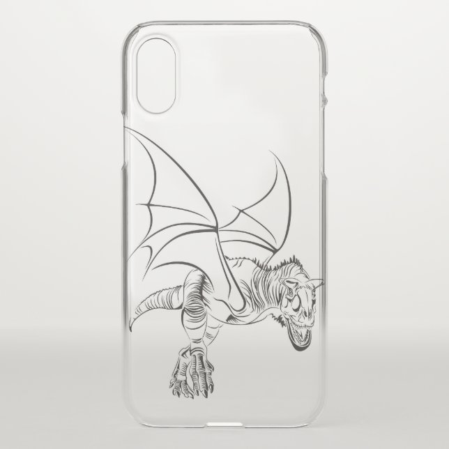 Winged Raptor / Tribal Uncommon iPhone Case (Back)