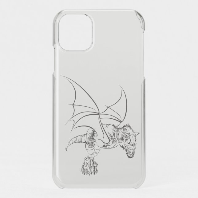 Winged Raptor / Tribal Uncommon iPhone Case (Back)
