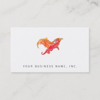 Winged Red Dragon Business Card by MajorStore at Zazzle