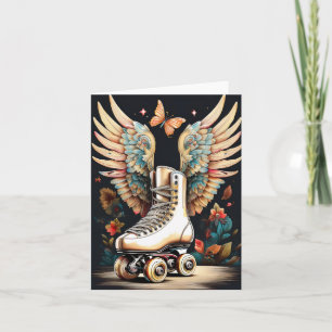 Winged Roller Skate Card