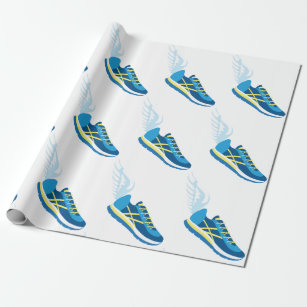 Running Shoe Wrapping Paper Zazzle 100 Satisfaction Guaranteed