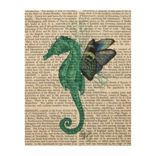 Winged Seahorse Wood Wall Decor
