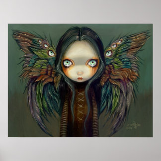Winged Seer gothic angel fairy Art Print
