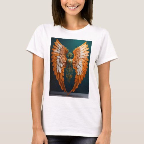 Winged Serenity Embrace the Ethereal with Angelic T_Shirt