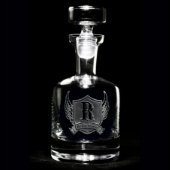 Winged Shield Personalized Decanter Spirits Decanter (Front)