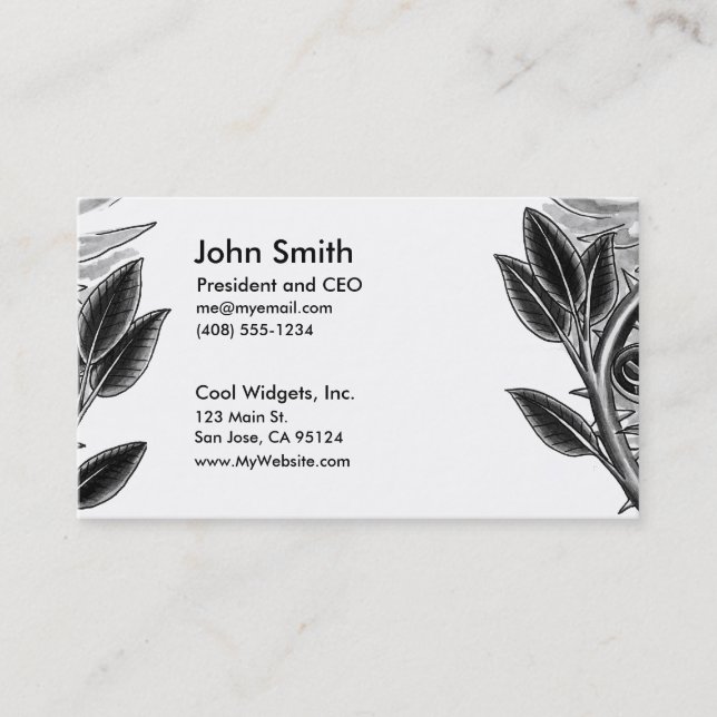 Winged Skull Business Card (Front)