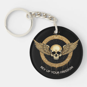 💎 Winged Skull Diamond Drip Gift For Gamers ☠️ Keychain