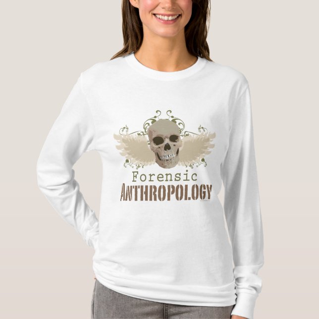 Winged Skull Forensic Anthropology Hoodie T-Shirt (Front)