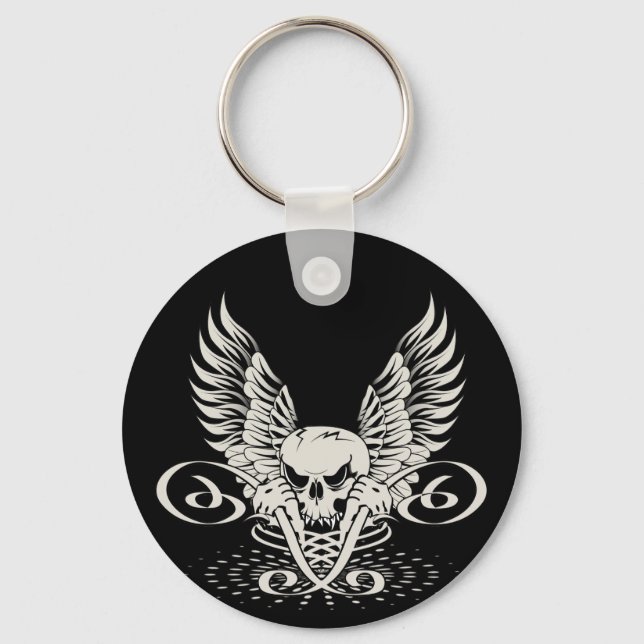 Winged Skull Keychain (Front)