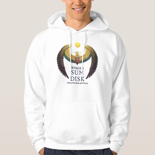 Winged Sun Disk Sweatshirt – Ancient Egyptian Prot (Front)