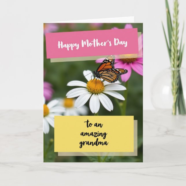 Winged Sweet Mothers Day Card (Front)