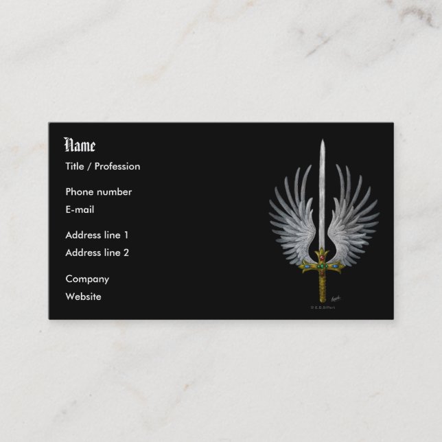 Winged Sword Business Card (Front)