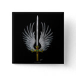 Winged Sword Pinback Button