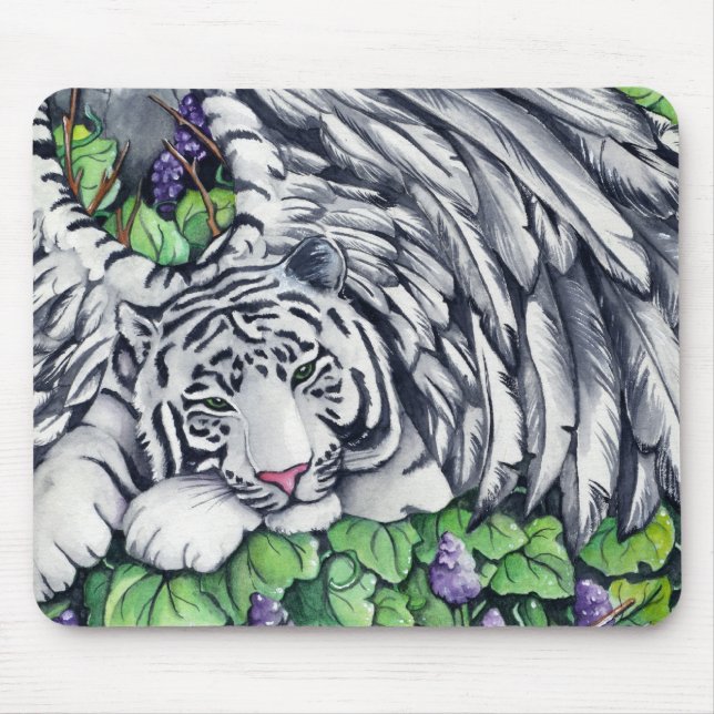 Winged Tiger Mouse Pad (Front)