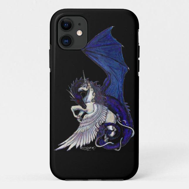 WINGED unicorn and Dragon Case-Mate iPhone Case (Back)