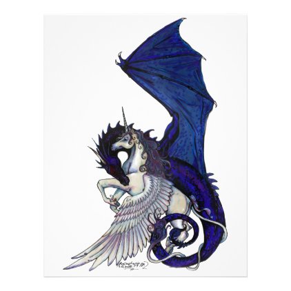 WINGED unicorn and Dragon Letterhead