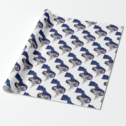 WINGED unicorn and Dragon Wrapping Paper