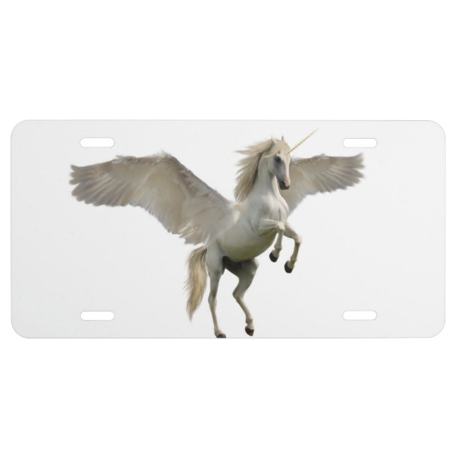 Winged Unicorn License Plate (Front)