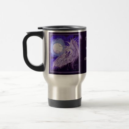 Winged Unicorn Mug with moon and quote