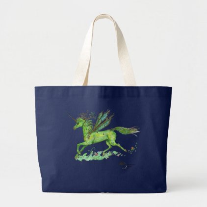 Winged Unicorn Pegacorn Pegasus Winged Horse Large Tote Bag
