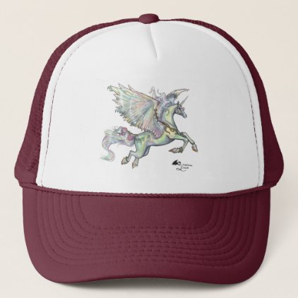 Winged Unicorn Pegasus Pegacorn Horse Pony Trucker Hat