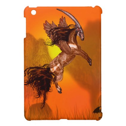 Winged Unicorn Saola Horse Pony Brown Wild Animal Cover For The iPad Mini