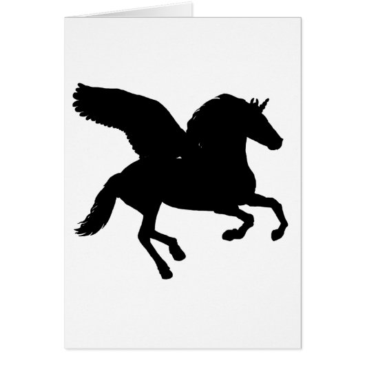Winged Unicorn Silhouette Cards (Front)