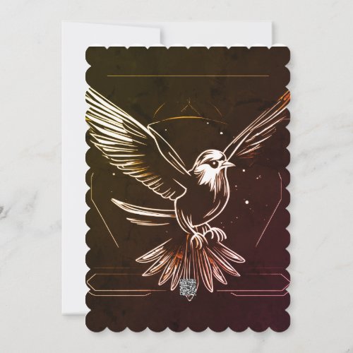 Winged Unity Sparrows in Flight Logo Holiday Card